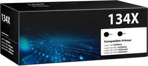 134X Black Toner Cartridge Laser Jet M209dw MFP 234dw 2 Pack with Chip Compatible for HP 134A 134X Toner Cartridges for HP134X HP134A W1340X for Laser Jet M209dw MFP M234sdw M234sdw M234sdn Toner Ink