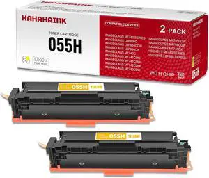 Compatible CRG 055H Toner Cartridge Replacement for Canon 055H Yellow (with chip) to use with ImageClass MF740 Series LBP660C LBP664Cdw LBP664Cx MF740C MF741Cdw MF742Cdw MF743Cdw MF745Cdw (2Y)