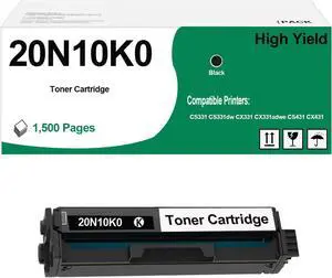 20N10K0 Black Toner Cartridge Use for CS331 CS431 CX331 CX431 Printers (1,500 Pages)