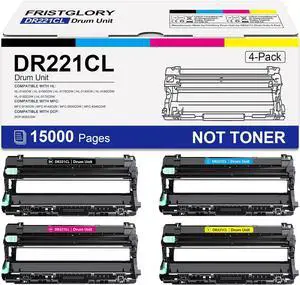 DR221CL DR 221CL Drum Unit Replacement for Brother TN221 TN225 Works with HL-3140CW HL-3150CDN HL-3170CDW HL-3142CW HL-3180CDW HL-3152CDW HL-3172CDW MFC-9130CW MFC-9140CDN MFC-9330CDW Printer, 4-Pack