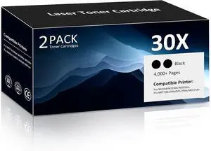 30X CF230X Black Toner Cartridges 2-Pack M203dw M227fdw Toner Compatible for HP30X HP30A Work with HP Laser Pro M203dn M203dw M203d Laserjet Pro MFP M227fdn M227fdw M227sdn Printer, High-Yield