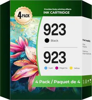 923 Ink Cartridges OfficeJet Pro 8135e 8139e Compatible with H-P 923 Ink Cartridges Combo Pack for OfficeJet Pro 8135 8135e 9139e 8139 e 8138e OfficeJet 8122e 8122 Printer (Black/Cyan/Yellow/Magenta)