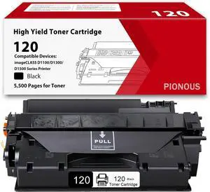 120 High Yield Toner Cartridge Compatible Replacement for Canon 120 CRG-120 CRG120 Toner Work with D1100/D1300/D1500 Series Printer(Black, 1-Pack)
