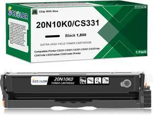 CS331 CX331 Toner Cartridge Set Compatible for Lexmark 20N10 20N10K0 Black Toner Cartridge Replacement for Lexmark CS331,CS431,CX331,CX431,CS331dw,CS431dw,CX331adwe,CX431adw Printer