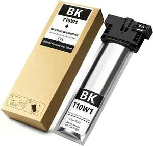 T10W1 Black Remanufactured Ink Compatible with epson T10W T10W100 Black Ink Pack use for WorkPorce Pro WF-C5390 WF-C5890 Color Printers Refill Ink