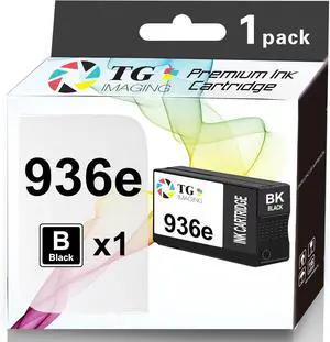 TG Imaging Compatible 936e Black Ink Cartridge Replacement for HP 936 936e XL Ink for Office Jet 9122e Office Jet Pro 9110b 9120b 9125e 9126 9128e 9130b 9135e 9730e 9720e Printer (1Pack,4S6V6LN)