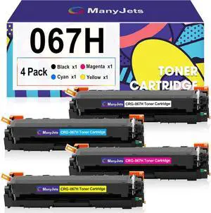 067H 067 Toner Cartridge Set, High Yield Replacement for Canon CRG-067H 067H 067, for Color imageCLASS MF656Cdw MF654Cdw MF653Cdw LBP632Cdw LBP633Cdw Printer(4 Pack,Black Cyan Yellow Magenta)
