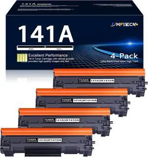 141A Toner Cartridge | Compatible Replacement for HP 141A Black Laserjet Toner Cartridge W1410A for Laserjet MFP M140w M139w M110w Printer (4 Pack)