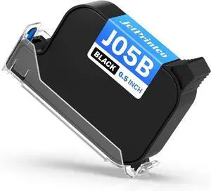 Fast Dry Black Ink Cartridge for Handheld Inkjet Printer with 12.7mm Print Height Use on Plastic Wood Carton Cable Metal Fabric Glass