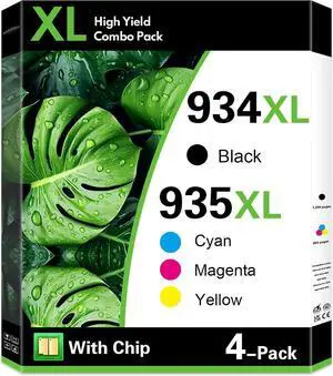 934XL 935XL Ink Cartridges Combo Pack Replacement for HP 934XL 935XL Ink OfficeJet Pro 6230 6830 6835 6836 OfficeJet 6220 6800 6812 6815 6820 6822 6825 Printers.(4-Pack,1BK/1C/1M/1Y)