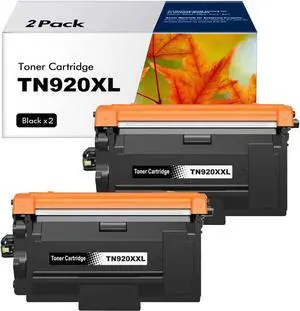 (Latest Chip) TN920XL Toner Cartridge Replacement for Brother TN920 TN-920 TN 920XL High Yield Compatible with MFC-L5710DW MFC-L5915DW MFC-L6810DW HL-L5210DW HL-L6210DW HL-L6217DW HL-L6310DW (2 Black)
