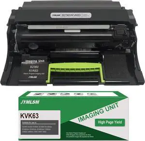 KVK63 Imaging Unit (1 Pack), Compatible Drum Unit Replacement for Dell B2360 B2360d B2360dn B3460dn B3465dn B3465dnf S2830dn S2830 printer, High Yield 60,000 pages, Parts No#: 331-9810 331-9811