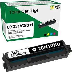CX331 CS331 Black Toner Cartridges Replacement for Lexmark 20N10K0 Toner Cartridge for CS331 CX331 CS331dw CX331adwe CS431 CX431 CS431dw CX431adw Printers,1 Pack