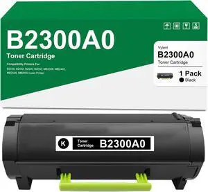 B2300A0 High Yield Toner Cartridge (with chip) Replacement for Lexmark B2300A0 Black Toner Cartridge for Lexmark B2338 B2442 B2546 B2650 MB2338 MB2442 MB2546 MB2650 Printer Ink 1-Pack
