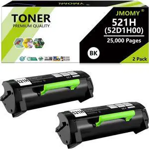 521H(52D1H00) Toner Cartridge Compatible for Lexmark Work with MS710 MS711 MS810 MS810n MS810dn MS811 MS811dn MS812 MS710dn MS710n MS711dn MS810de MS810dtn -2PK(25,000 Pages)