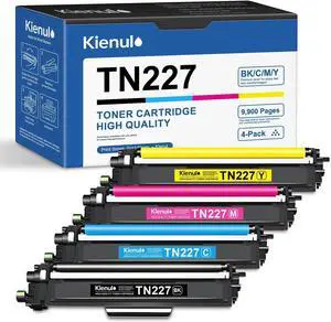 TN-227 High Yield Toner Cartridge 4-Pack (TN227BK TN227C TN227M TN227Y), Replacement for Brother TN227 Toner, Compatible with HL-L3290CDW HL-L3270CDW HL-L3210CW HL-L3230CDW MFC-L3770CDW Printers