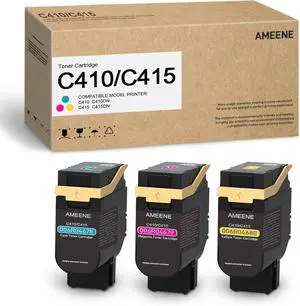 C410/C415 Toner Cartridges (3-Pack,Cyan/Magenta/Yellow) 006R04678 006R04679 006R04680 Toner Replacement for Xerox C410 C410DN VersaLink C415 C415DN Printer