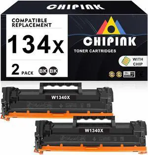 134X Black Toner Cartridge (with Chip) Replacement Compatible with HP 134X Toner Cartridges W1340X 134A for 209dw MFP M234dw M234sdw Printers Ink | High Yield, 2 Pack, Black