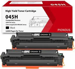 045H Black Toner Cartridge (2-Pack) - High Yield Replacement for Canon 045H/045/CRG045H, Compatible with imageCLASS MF632Cdw MF634Cdw LBP612Cdw Printers