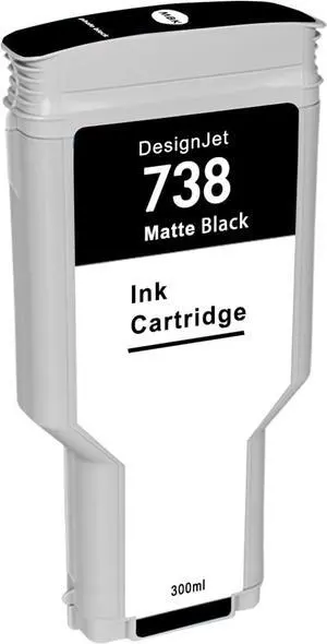 738 Ink Cartridge HP 738 Black 498N8A Replacement DesignJet T850 DesignJet T950 Plotter Printer 300ml 1-Pack