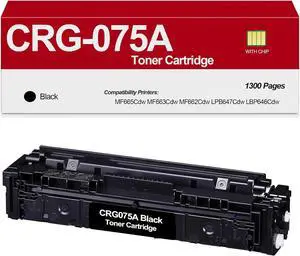 075 CRG075 CRG075A Black Toner Cartridge Compatible for MF665Cdw MF663Cdw MF662Cdw LPB647Cdw LBP646Cdw Laser Printers
