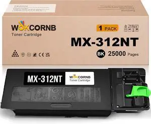 MX-312NT Toner Cartridge Compatible Replacement for Sharp MX-312NT for Sharp MX-M260 M260N M264 M264N M264U M310 M310N M314 M314N M314U M354 M354N M354U Printer (Black, 1 Cartridge)