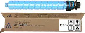 MP C406 C306 C306 C407 Cyan Toner Cartridge Comaptible for 842092 Toner Cartridge Replacement for Ricoh MP C306 C306ZSP C306ZSPF MP C406 C406ZSPF MP C307 MP C407 C407ZSPF Printer (1-Pack)