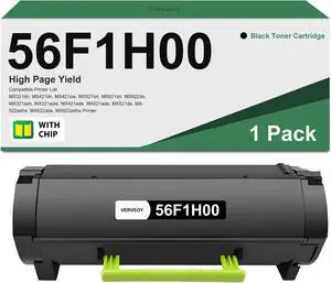 Remanufactured 56F1H00 High Yield Black Toner Cartridge with Chip Compatible for Lexmark 56F1H00 Black Toner for MS321 MS421 MS521 MS621 MS622 MX321 MX421 MX521 MX522 MX622 Printer (1-Pack, Black)