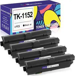 4-Pack TK-1152 TK1152 1T02RV0US0 Compatible Toner Cartridge Replacement for Kyocera P2235dw/ M2635dw/ M2635dn/ P2235dn/ M2135dn/ M2735dn Toner Kit Printers, Black