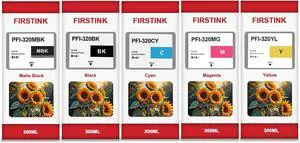 High Capacity PFI-320 PFI320 Ink Tank PFI320MBK PFI320BK PFI320C PFI320M PFI320Y Ink PFI 320 Ink Tank Set Compatible with Canon tm 300 Ink for imagePROGRAF TM-200 TM-205 TM-300 TM-305 Printer
