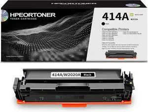 1-Pack 414A / W2020A Black Toner Cartridge, High Yield 2,640 Pages, Replacement for HP 414A / W2020A Color Pro MFP M479fnw, M479fdnm, M479fdw, M454dn, M454dw, M454nw, Color Pro M478f-M479f, Printer