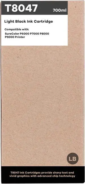 Remanufactured T8047 Light Black Ink Cartridge 700ml Replacement for T55K7 T804700 Ink Cartridge for SureColor P6000 P7000 P8000 P9000 Printer (1-Pack)