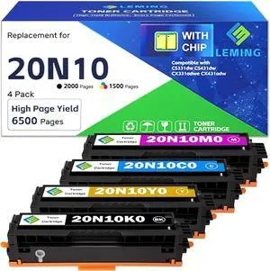 CS331 CX331 Toner Cartridges 4 Pack (with Chip) 20N10K0 20N10C0 20N10M0 20N10Y0 Toner Cartridge Compatible with Lexmark CX331 Toner Cartridges Lexmark CS331 Printer