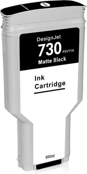 730 Ink Cartridge 300ML P2V71A HP 730 Matte Black Replacement for HP DesignJet T1600 DesignJet T1700 DesignJet T2600 Printer 1-Pack