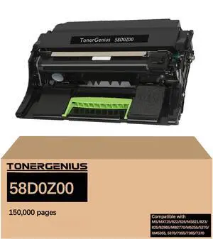 58D0Z00 Imaging Unit for MS823 MS821 MS725 Drum Unit Compatible with Lexmark MS/MX725/822/826/821/823/825/B2865/MB2770/M5255/5270/XM5355/5370/7355/7365/7370 Imaging Drum 58D0Z00 Imaging Unit for MS823 MS821 MS725 Drum Unit Compatible with Lexmark MS/MX725/822/826/821/823/825/B2865/MB2770/M5255/5270/XM5355/5370/7355/7365/7370 Imaging Drum
