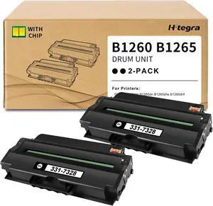 1260 Toner Cartridge 331-7328 Black DL1260 Replacement for Dell 1260 Toner High Capacity Compatible with B1260 B1260dn B1265dn B1265dfw B1265dnf Printer Black Toner, 2-Pack High Yield
