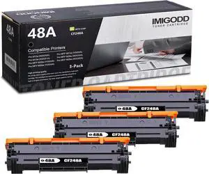 3-Pack 48A Toner Replacement for HP 48A | CF248A Black Toner Cartridge (with chip) High Capacity 3,000 Pages Compatible Pro M15a M15w Pro MFP M29w Pro MFP M30w M31w Pro MFP M28a M28w Printer