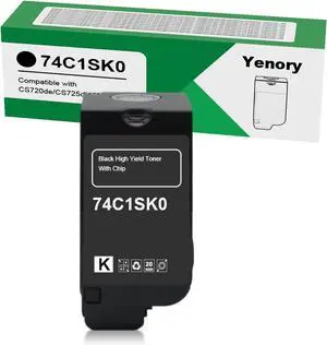 Remanufactured 74C1SK0 Black High Yield Toner Cartridge Compatible with Lexmark CS720 CS725 CX725 for CS720de,CS720dte, CS725de, CS725dte, CX725de,CX725dte Laser Printer