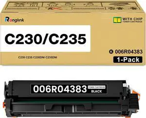 C230 Black Toner Cartridge (with New Chip) Replacement for Xerox C235 Toner Cartridge 006R04383 High Yield Works with C230 C235 C230DNI C235DNI Printer Ink (1-Pack)