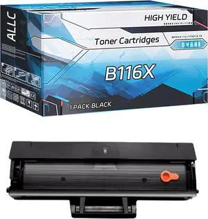 ALLC Compatible for Dell B116X Toner Cartridges Work for Dell B1160 B1160w B1163 B1165nfw Printers, with Chip, High Yield 2500 Pages, Clear Printing (1 Pack Black)