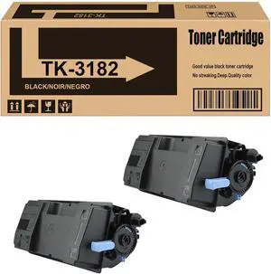 TK-3182 TK3182 Toner Cartridge Compatible for Kyocera ECOSYS M3655idn P3055dn P3155dn Printers (2 Black)