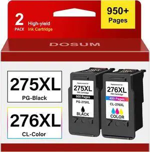PG-275XL / CL-276XL Replacement for Canon Black 275XL and 276XL Color Pixma TS3722 TR4720 TS3720 TS3500 TR4722 TS3522 TR4700 Printer Ink Cartridges 275 276 Combo Pack Compatible with Canon Printers