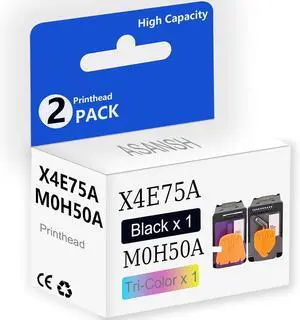 GT53 Printhead X4E75AA M0H50A Print Head Use for Smart Tank 500 510 515 519 530 610 615 Smart Tank Plus 550 570 650 Printers (1 Black 1 Tri-Color)