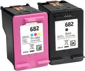 JIAHDA Inkjet Printer Ink Cartridges for HP 682 Black Tri-Color Ink Cartridge | Works for HP DeskJet Ink Advantage 1200 2300 2700 4100 Series | 3YM76A 3YM77A JIAHDA Inkjet Printer Ink Cartridges for HP 682 Black Tri-Color Ink Cartridge | Works for HP DeskJet Ink Advantage 1200 2300 2700 4100 Series | 3YM76A 3YM77A