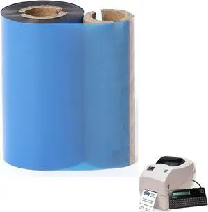 (40 Pcs) 2.24" x 244' Oil Change Sticker Printer Ribbon, Full Resin Ribbon, 57mm x 74m Black Thermal Transfer Ink Ribbon for Zebra TLP2824, GoDex RT200..