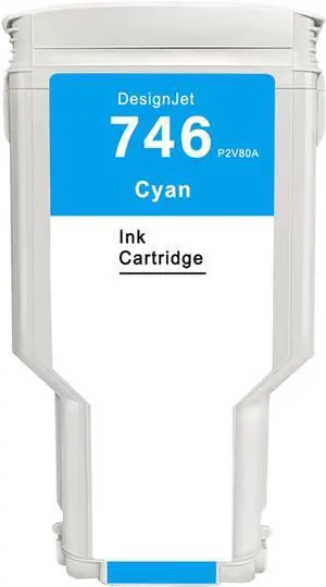 746 Ink Cartridge HP 746 Cyan P2V80A Replacement DesignJet Z6 DesignJet Z9+ Large Format Printer 300ml 1-Pack
