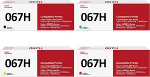 067H 067 Toner Cartridge Set MF656Cdw MF654Cdw High Yield Replacement for Canon 067 067H Toner Cartridge Compatible with Canon Color imageCLASS MF650C LBP632Cdw MF653Cdw LBP633Cdw Printer, 4 Pack
