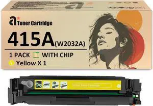 415A Toner Cartridges Replacement for HP 415A W2030A W2031A W2033A W2032A Toner Cartridge Compatible for HP Laserjet Pro M454dn M454dw M454nw MFP M479dw Printers, 1 Yellow