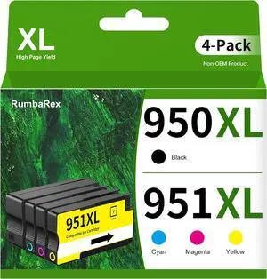 950XL 951XL Ink Cartridges Combo Pack Replacement for HP 950 951 XL Ink Cartridges for OfficeJet Pro 8600 8610 8615 8620 8100 8630 8660 8640 276DW 251DW Printer Ink 4-Pack Black Cyan Magenta Yellow