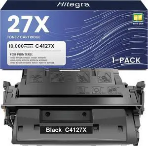 C4127X Toner Cartridge 27X Replacement for HP 27X C4127X Black Toner 27A C4127A Compatible with 4000 4000N 4000T 4000SE 4050 4050N 4050SE 4100 Printer Black Toner, 1-Pack for 10,000 Pages